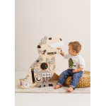 Manipulačná doska / Activity board Tyranosaurus - sivý 77 × 76 cm so stojanom